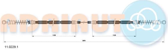 Cable Pull, parking brake 11.0229.1