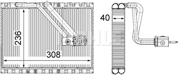 Evaporator, air conditioning BEHR *** PREMIUM LINE *** AE 128 000P