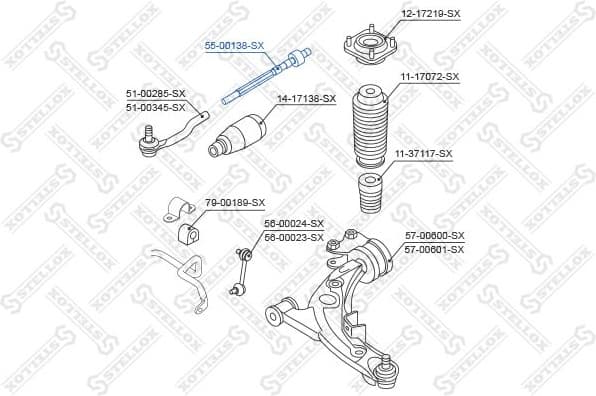 Inner Tie Rod 55-00138-SX