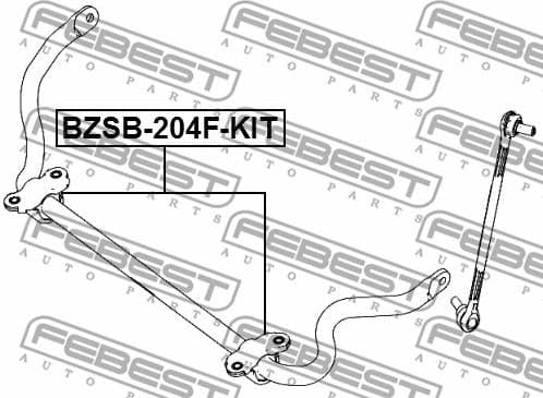 Repair Kit, stabiliser bush BZSB-204F-KIT - image 2