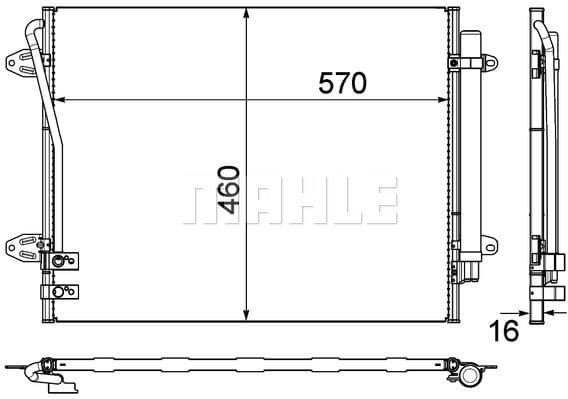 Condenser, air conditioning BEHR *** PREMIUM LINE *** AC 734 000P