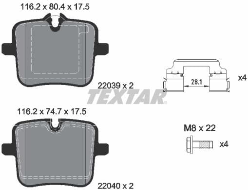 Brake Pad Set, disc brake 2203901