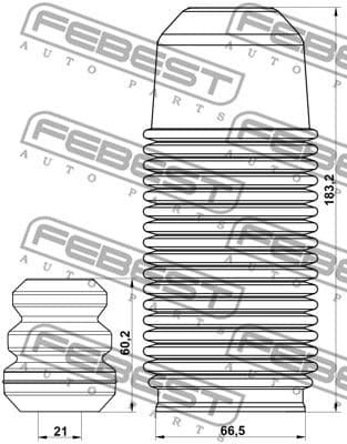 Dust Cover Kit, shock absorber SBSHB-B14F-KIT - image 2