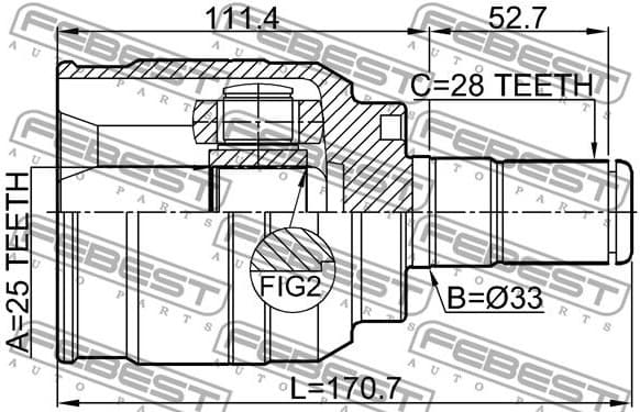 Joint Kit, drive shaft 1211-IX35AT - image 2