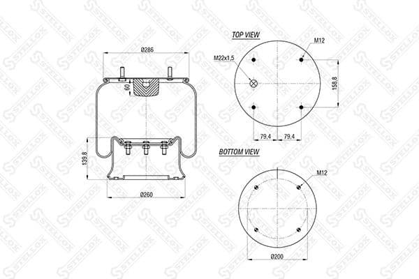 Bellow, air suspension 90-08101-SX