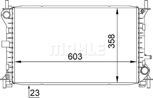 Radiator, engine cooling BEHR CR 627 000S