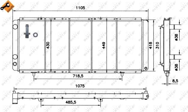Radiator, engine cooling EASY FIT 52045 - image 5