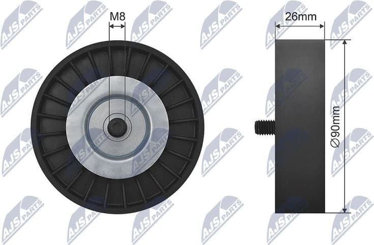 Deflection Pulley/Guide Pulley, V-belt RNK-AU-035