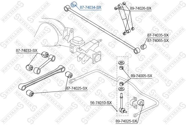 Mounting, control/trailing arm 87-74034-SX - image 2