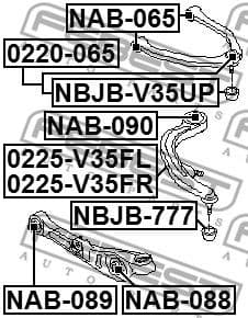 Control/Trailing Arm, wheel suspension 0225-V35FL - image 2