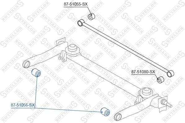 Mounting, control/trailing arm 87-51056-SX