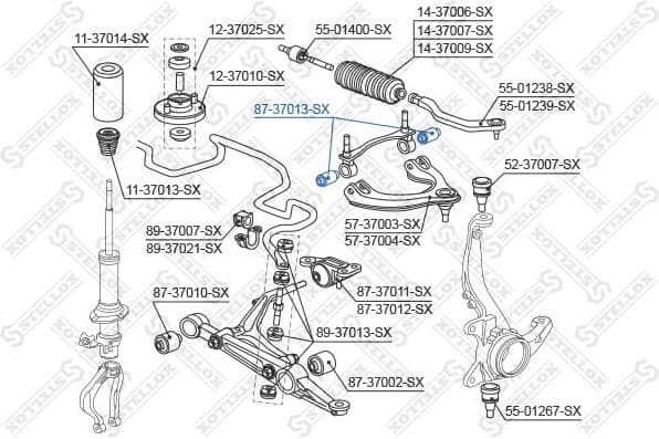 Mounting, control/trailing arm 87-37013-SX