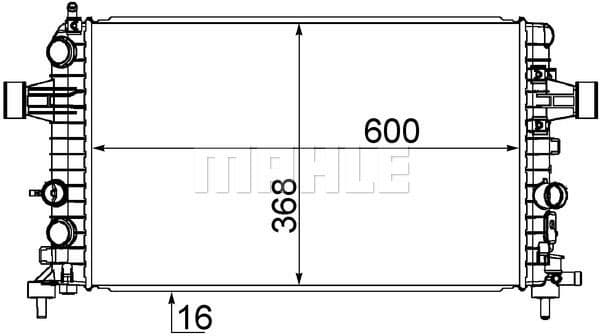 Radiator, engine cooling BEHR CR 1091 000S - image 2