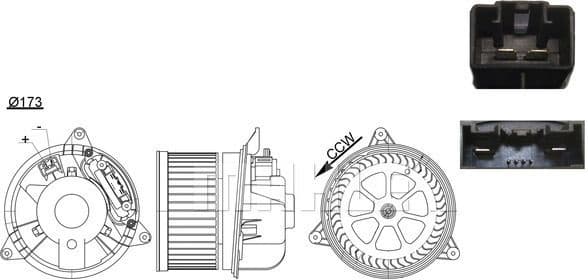 Interior Blower BEHR AB 195 000S