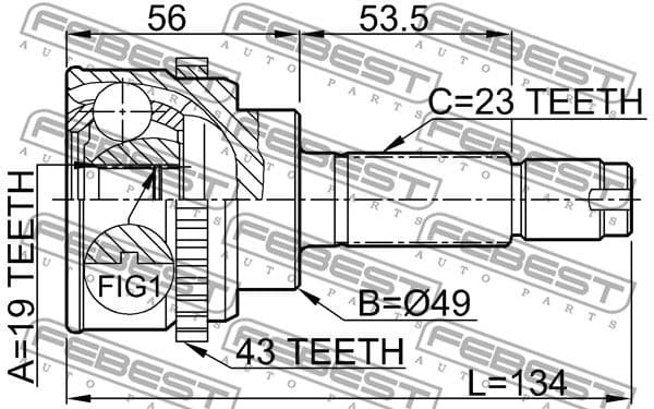 Joint Kit, drive shaft 0710-017A43 - image 2
