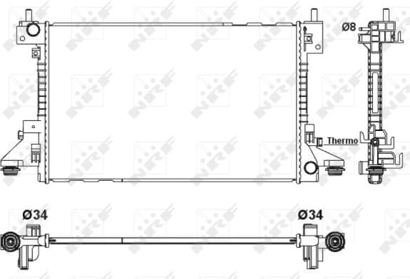 Radiator, engine cooling 53160