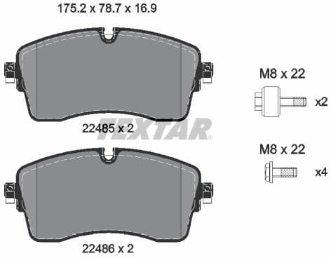 Brake Pad Set, disc brake Q+ 2248505