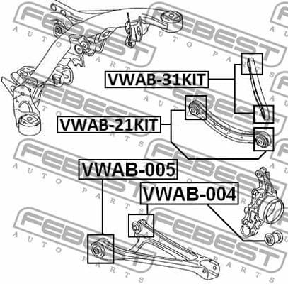 Mounting, control/trailing arm VWAB-21KIT - image 2