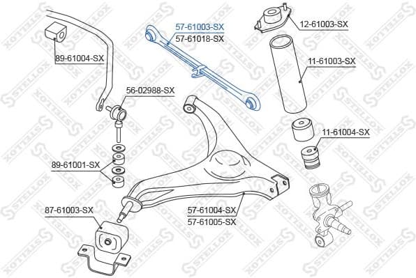 Rod/Strut, wheel suspension 57-61003-SX - image 2