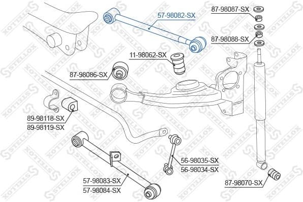 Rod/Strut, wheel suspension 57-98082-SX - image 2