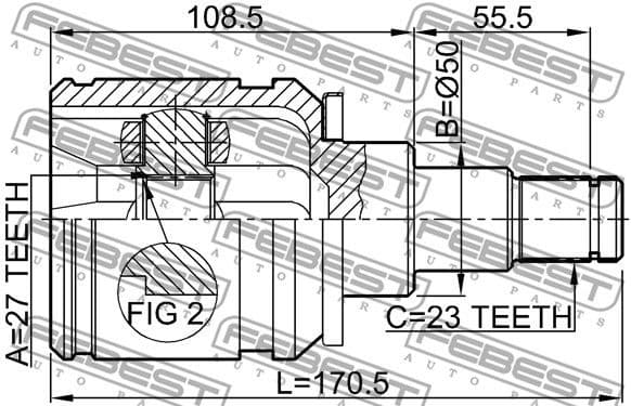Joint Kit, drive shaft 0111-ACA20LH - image 2
