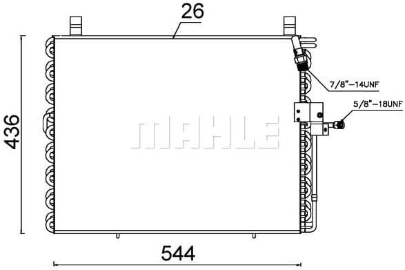 Condenser, air conditioning BEHR AC 357 000S