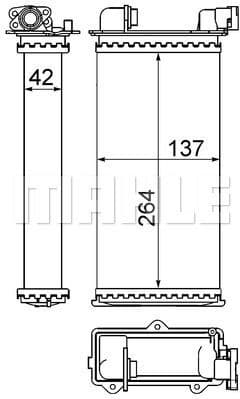 Heat Exchanger, interior heating BEHR AH 94 000S
