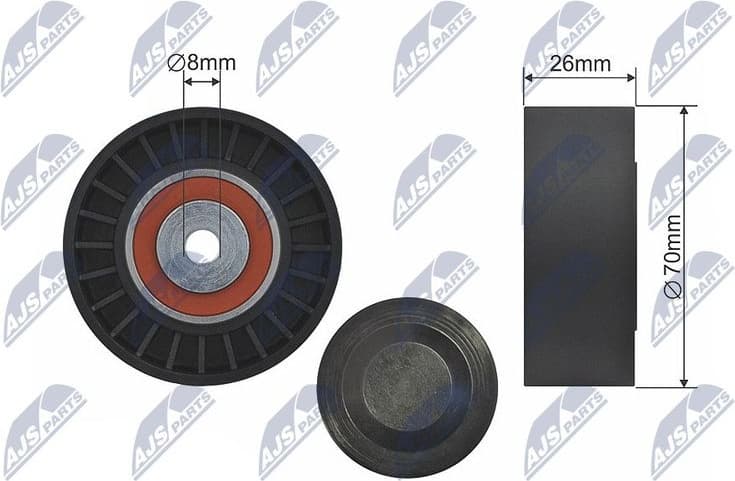 Deflection Pulley/Guide Pulley, V-belt RNK-AU-052