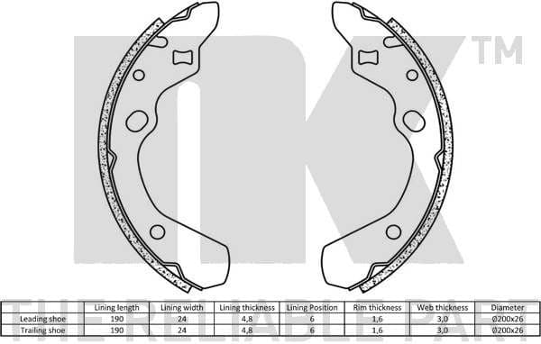 Brake Shoe Set 2732500 - image 2