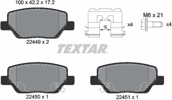 Brake Pad Set, disc brake Q+ 2244901