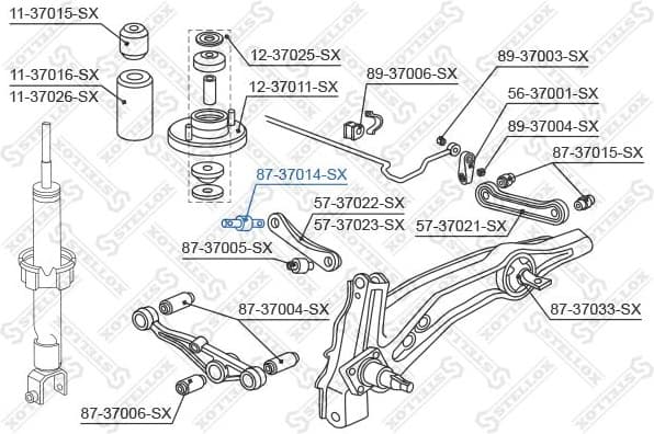 Mounting, control/trailing arm 87-37014-SX - image 2