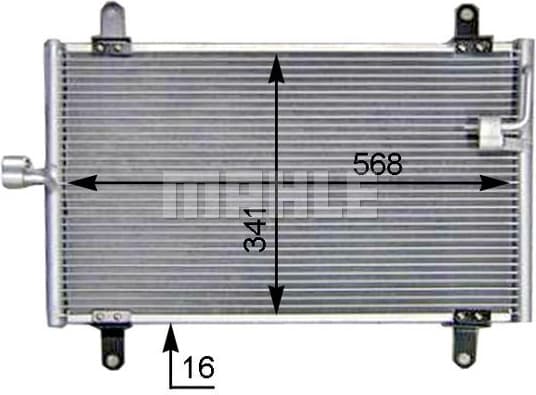 Condenser, air conditioning BEHR AC 514 000S