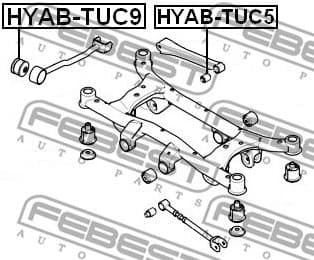 Mounting, control/trailing arm HYAB-TUC9
