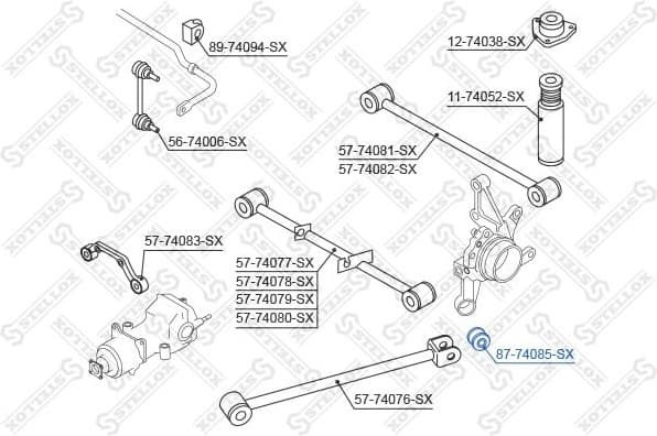 Mounting, control/trailing arm 87-74085-SX - image 2