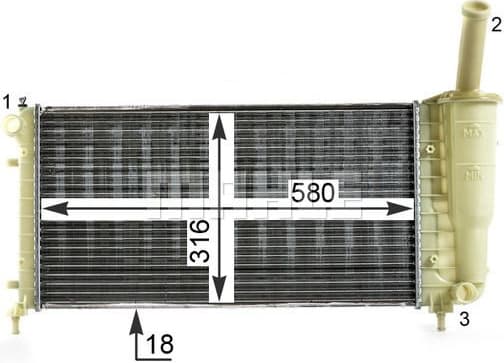 Radiator, engine cooling BEHR CR 1994 000S - image 12