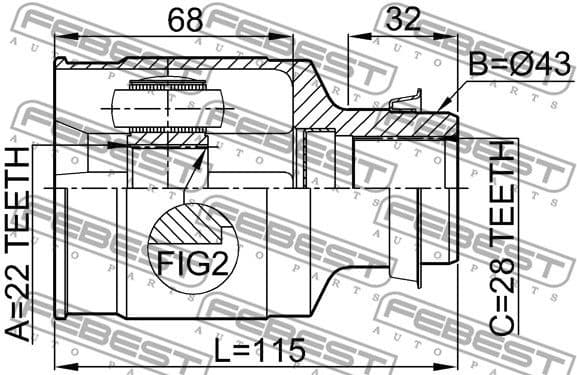 Joint Kit, drive shaft 0511-323FRH - image 2