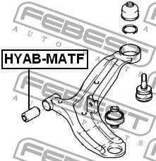 Mounting, control/trailing arm HYAB-MATF - image 2