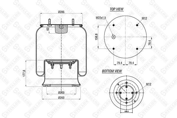 Bellow, air suspension 90-08131-SX