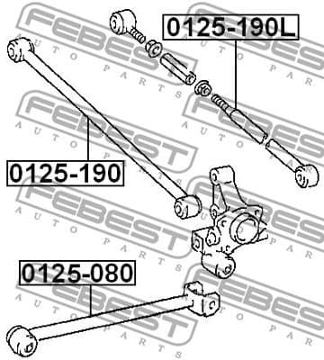 Control/Trailing Arm, wheel suspension 0125-080 - image 2