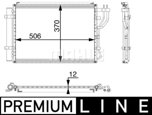 Condenser, air conditioning BEHR *** PREMIUM LINE *** AC 48 000P