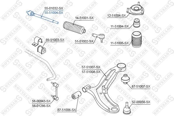 Inner Tie Rod 55-51004-SX - image 2