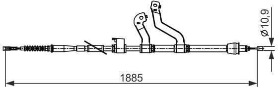 Cable Pull, parking brake 1 987 482 573
