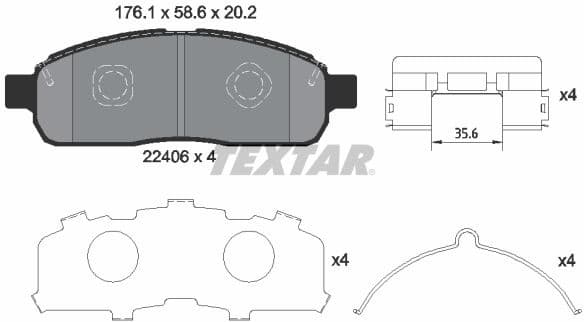 Brake Pad Set, disc brake 2240601