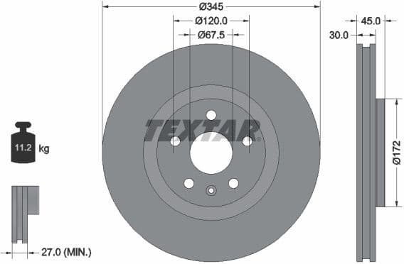 Brake Disc PRO+ 92314505