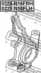Steering Knuckle, wheel suspension 0228-N16FLH - image 2