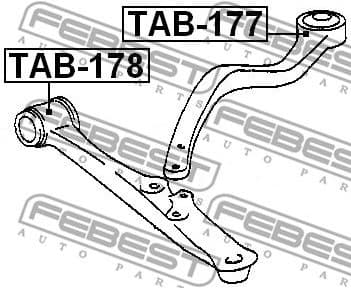 Mounting, control/trailing arm TAB-177 - image 2