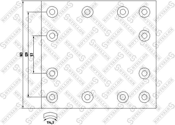 Brake Lining Kit, drum brake 85-00972-SX