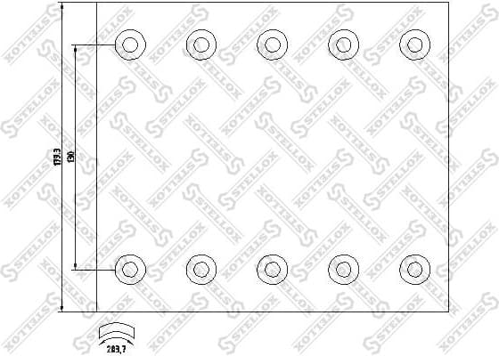 Brake Lining Kit, drum brake 85-00900-SX