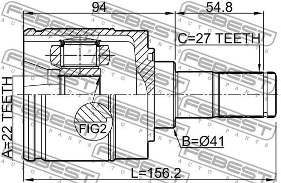 Joint Kit, drive shaft 2211-EDLH - image 2