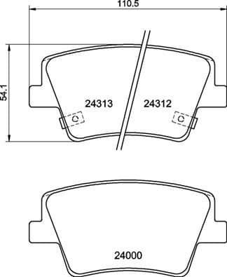 Brake Pad Set, disc brake PRIME LINE P30117